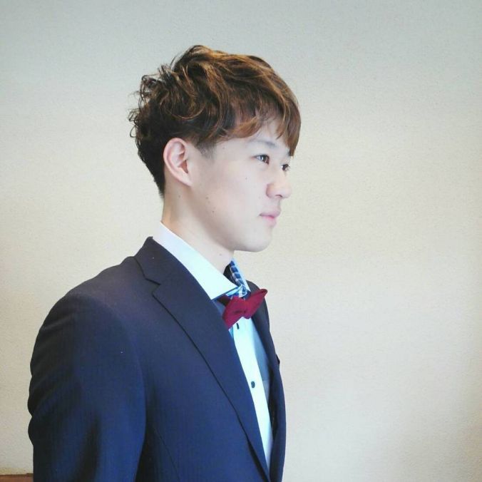 ヘアスタイル 成人式メンズセットパーマ風 Hana 佐賀県 佐賀市のヘアサロン 美容室の検索 予約は佐賀 Be